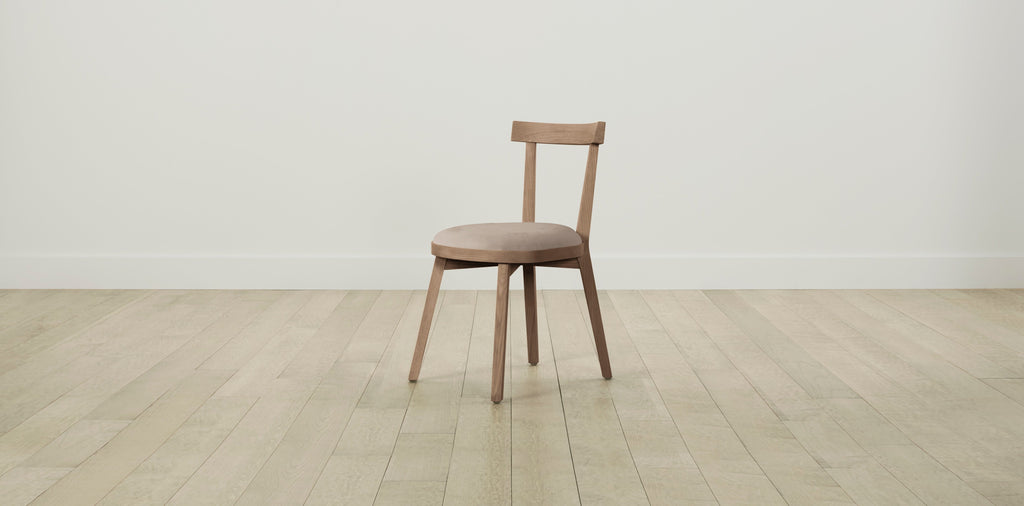 The Allen  - Nubuck Leather Fawn Dining Chair