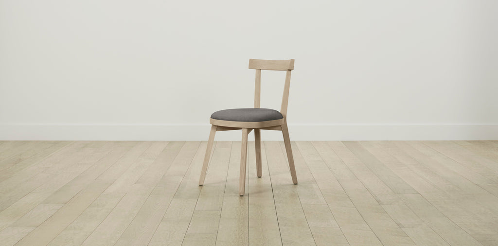 The Allen  - Pebbled Leather Ash Dining Chair