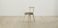 The Allen  - Pebbled Leather Ash Dining Chair