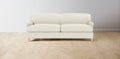 The Carmine  - Pebbled Leather Swan Sofa