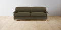 The Carmine  - Pebbled Leather Truffle Sofa