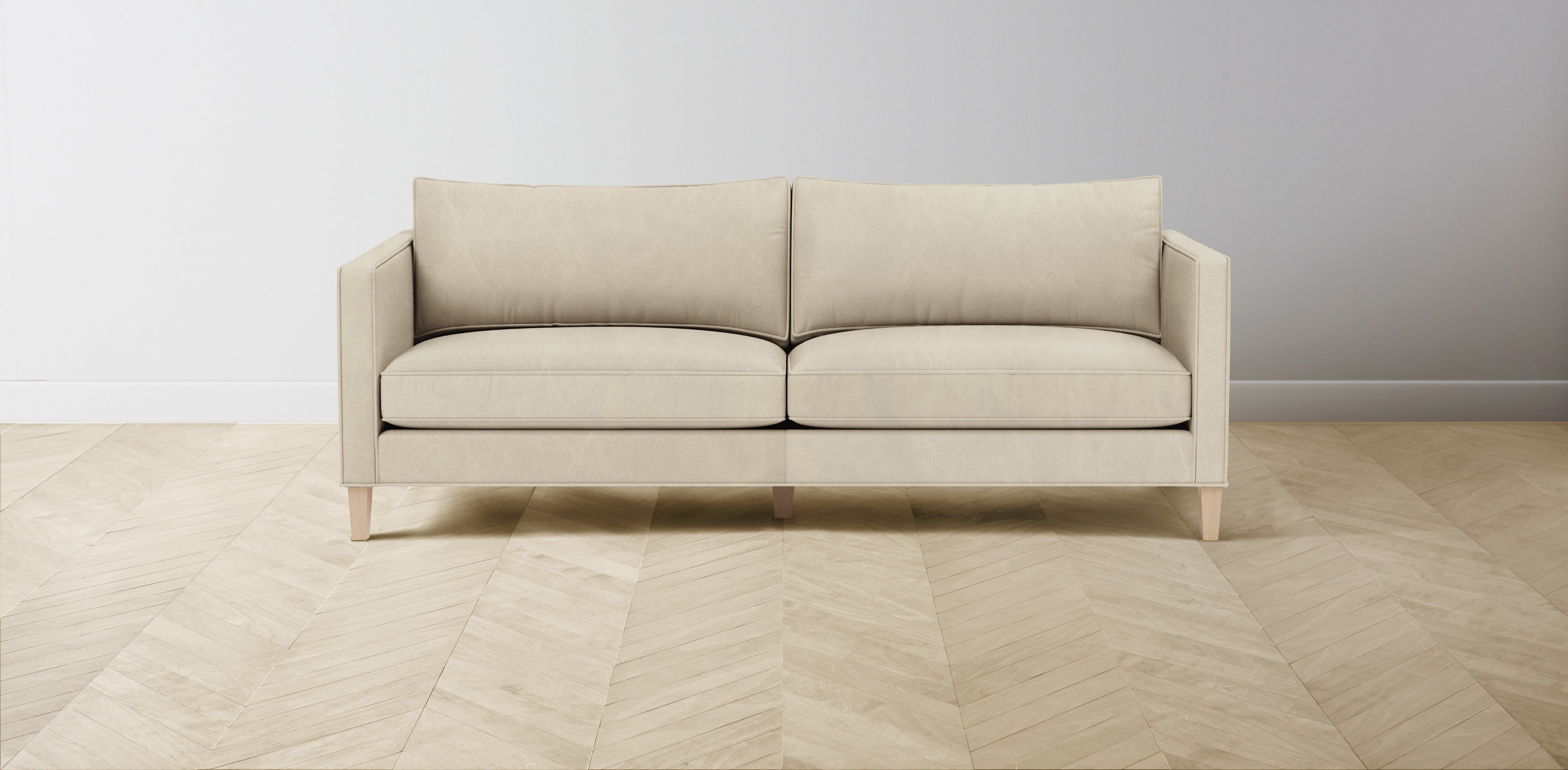The Crosby  - Tuscan Leather Bisque Sofa