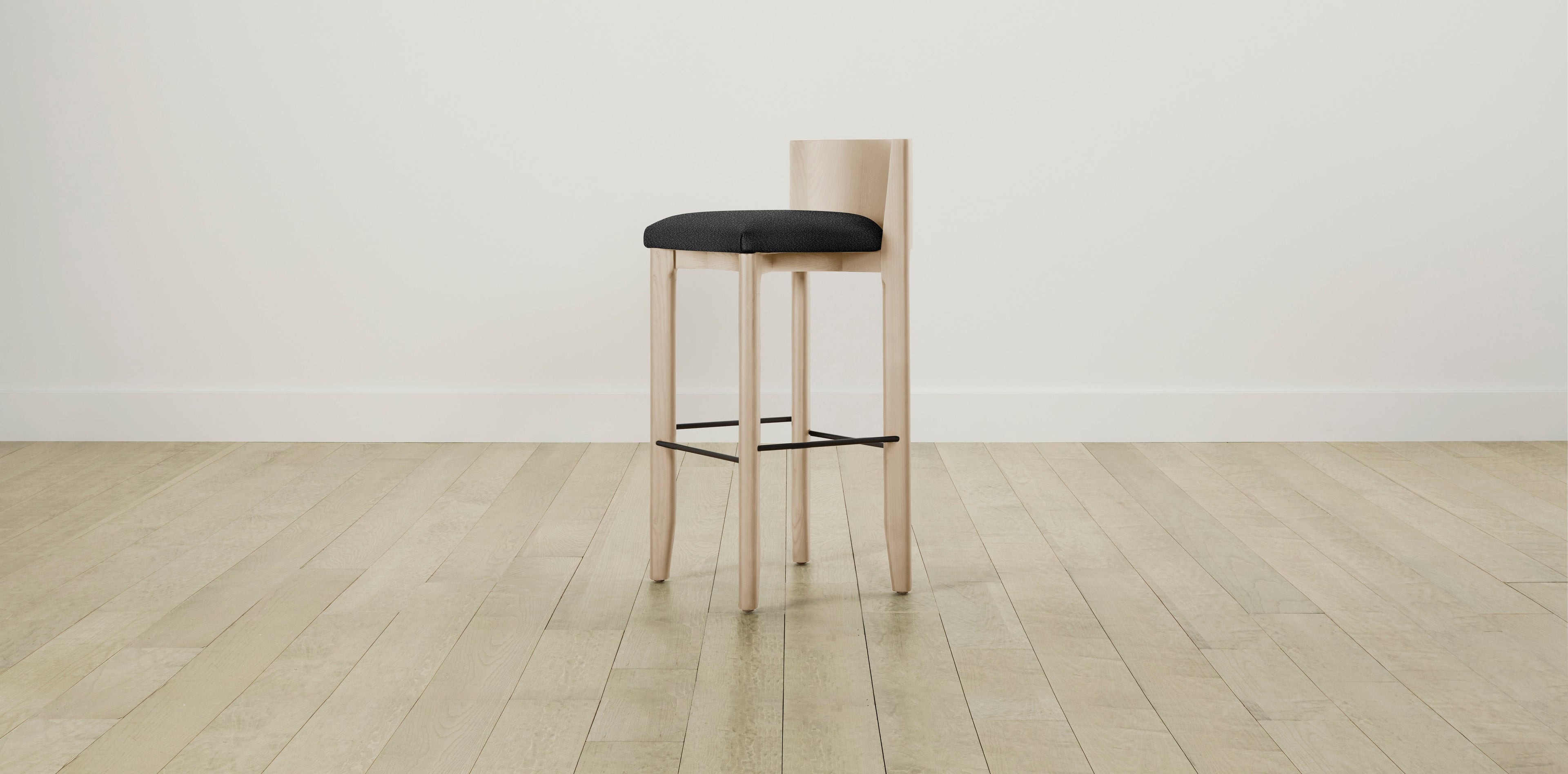 The Delancey with Brushed Nickel - Italian Bouclé Storm Bar and Counter Stool