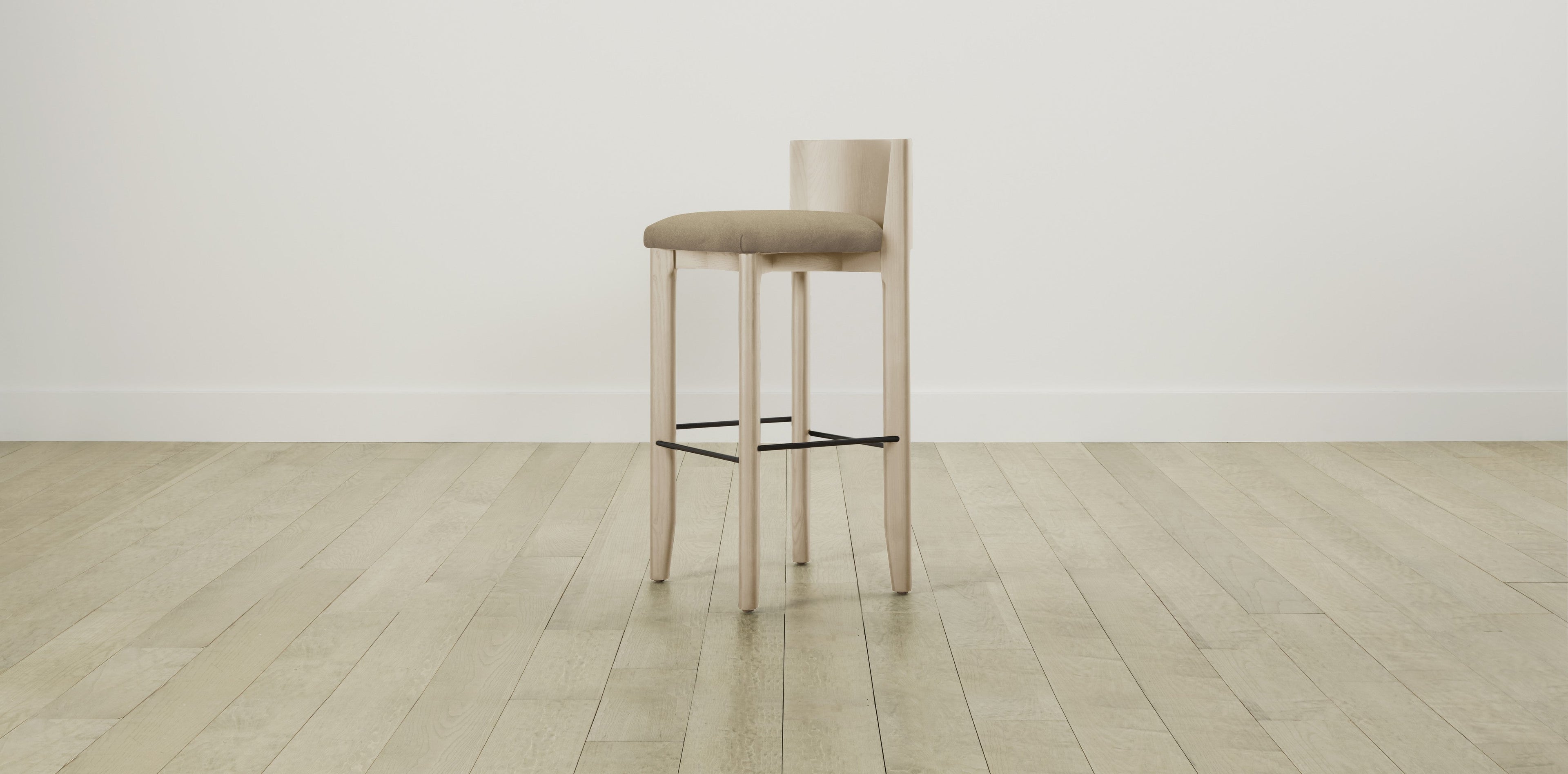 The Delancey with Brushed Nickel - Mohair Almond Bar and Counter Stool