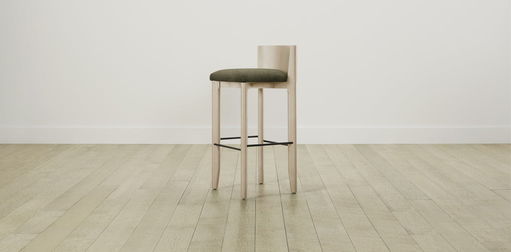 The Delancey with Onyx - Mohair Moss Bar and Counter Stool
