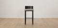 The Delancey with Brushed Nickel - Performance Bouclé Morel Bar and Counter Stool