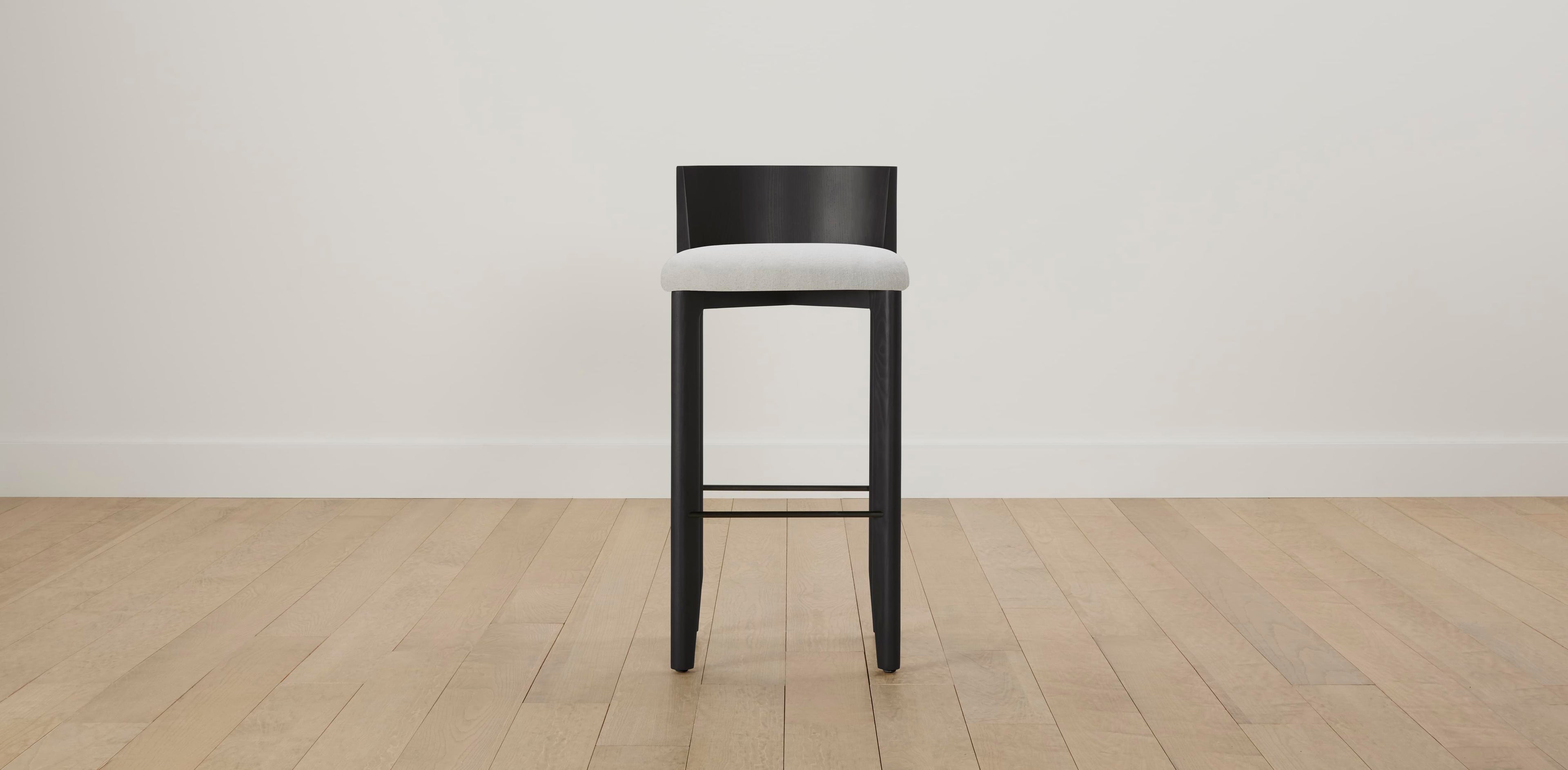The Delancey with Onyx - Performance Bouclé Polar Bar and Counter Stool