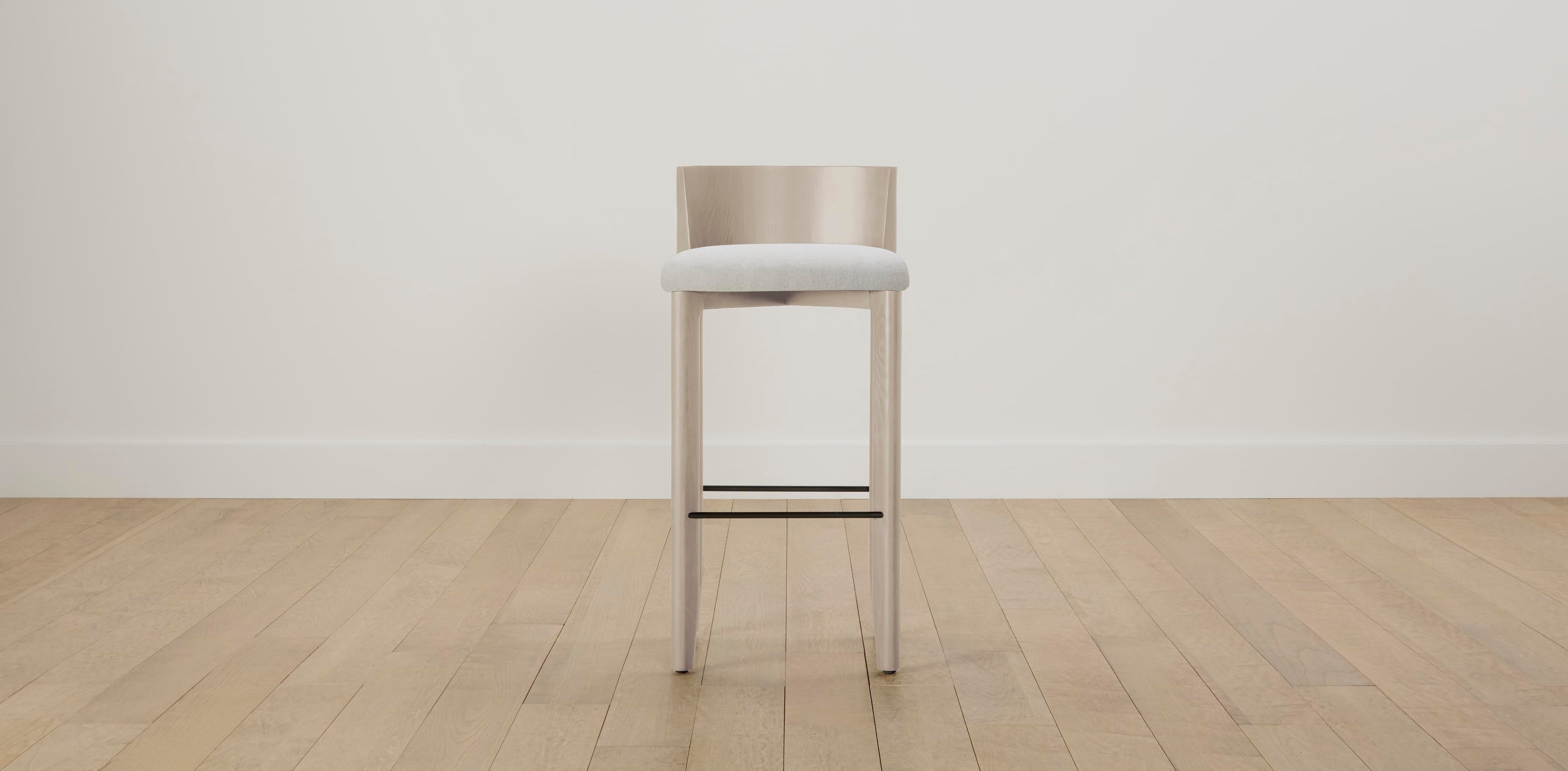 The Delancey with Onyx - Performance Bouclé Polar Bar and Counter Stool