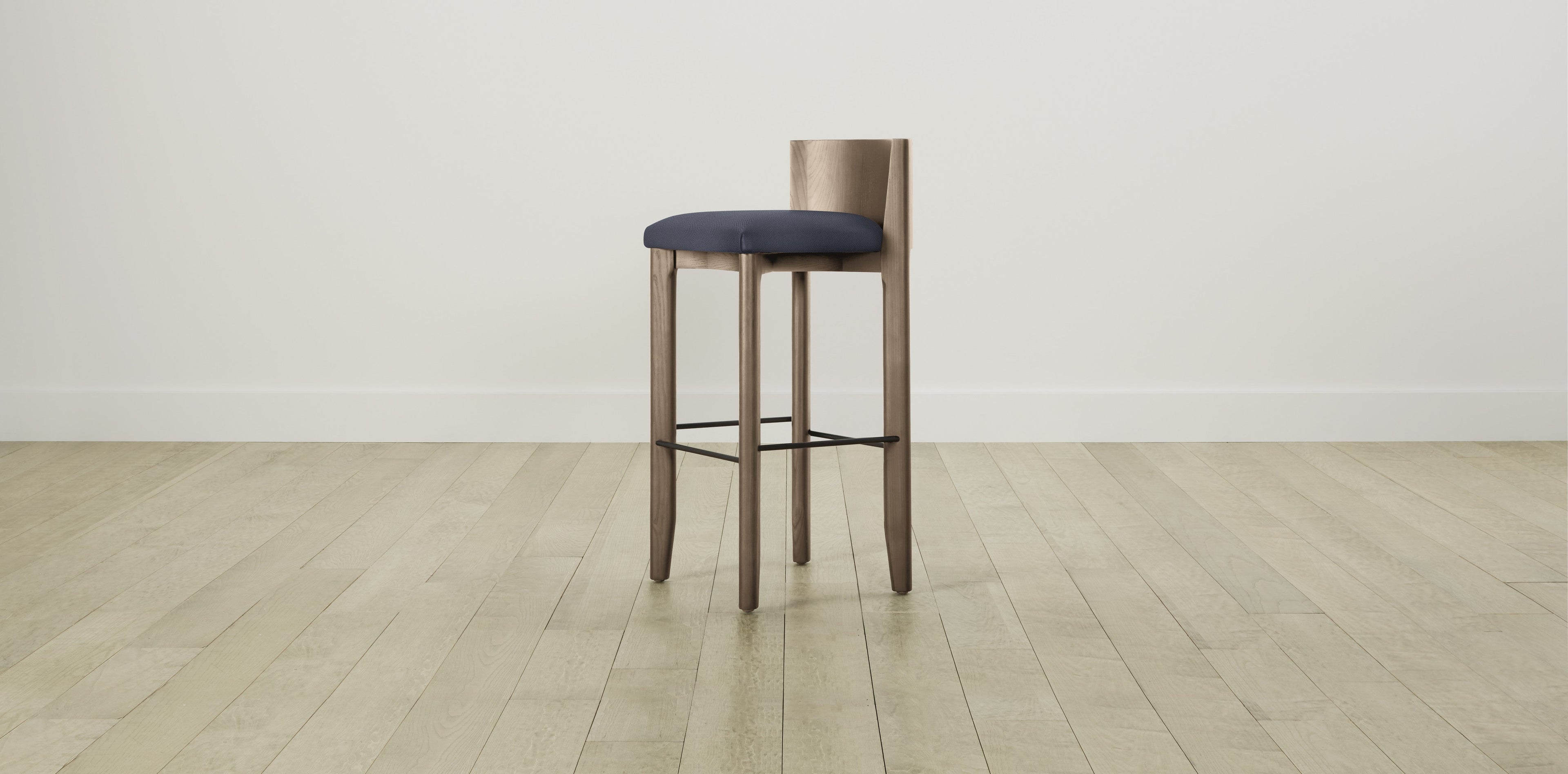 The Delancey with Onyx - Performance Chevron Indigo Bar and Counter Stool