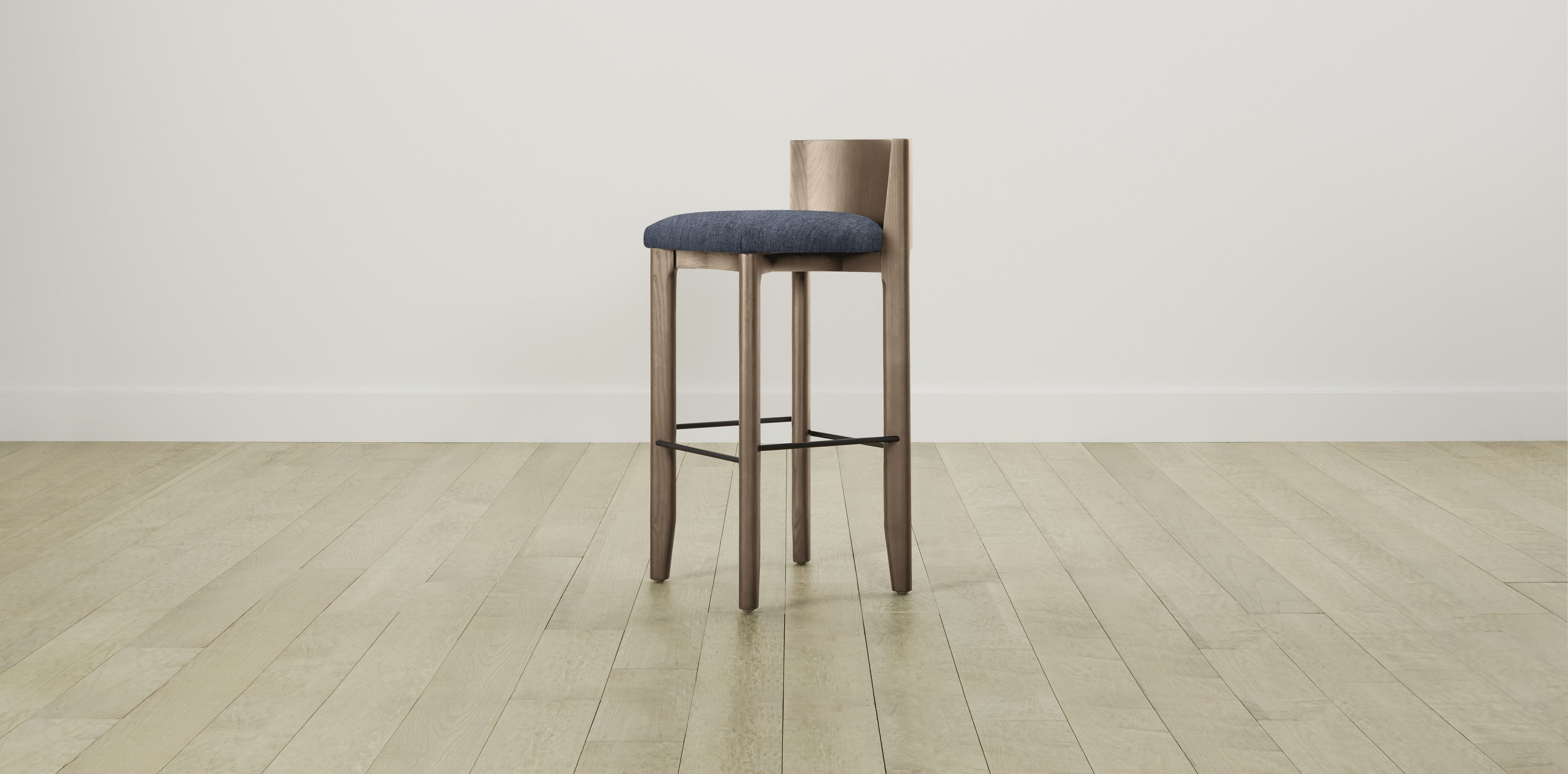 The Delancey with Onyx - Performance Tweed Denim Bar and Counter Stool