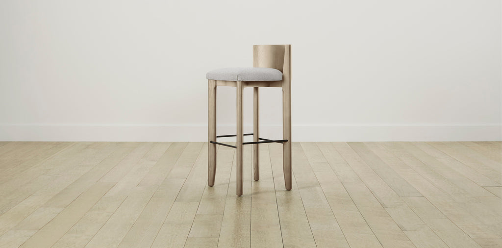 The Delancey with Onyx - Performance Woven Chenille Steel Bar and Counter Stool