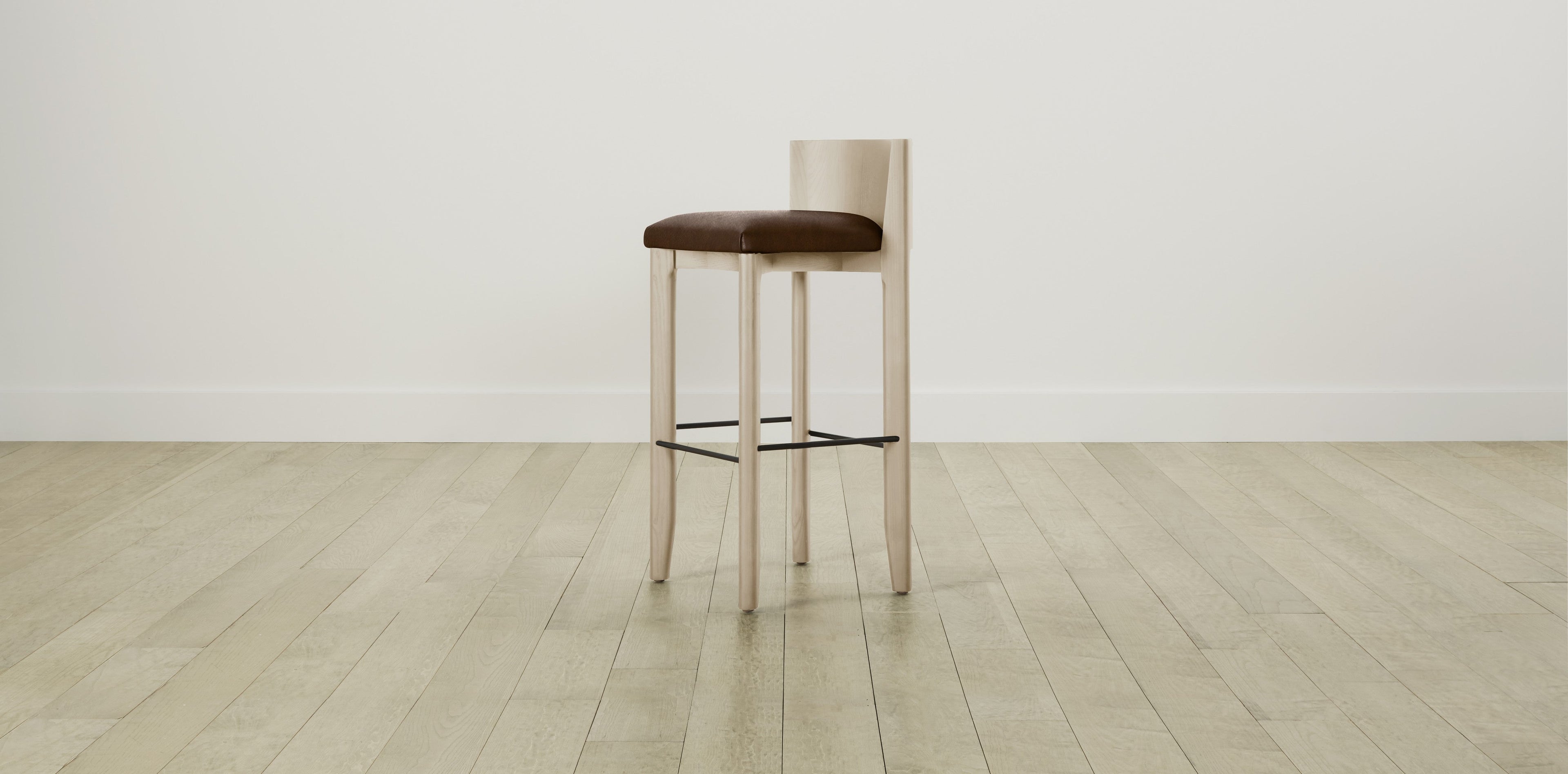 The Delancey with Onyx - Tuscan Leather Bourbon Bar and Counter Stool