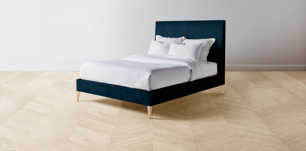 The Essex  - Mohair Admiral Bed - 56" Headboard - Upholstered on reverse