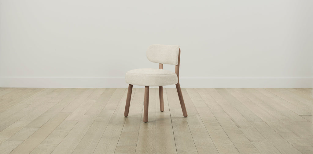 The Jane  - Italian Bouclé White Dining Chair