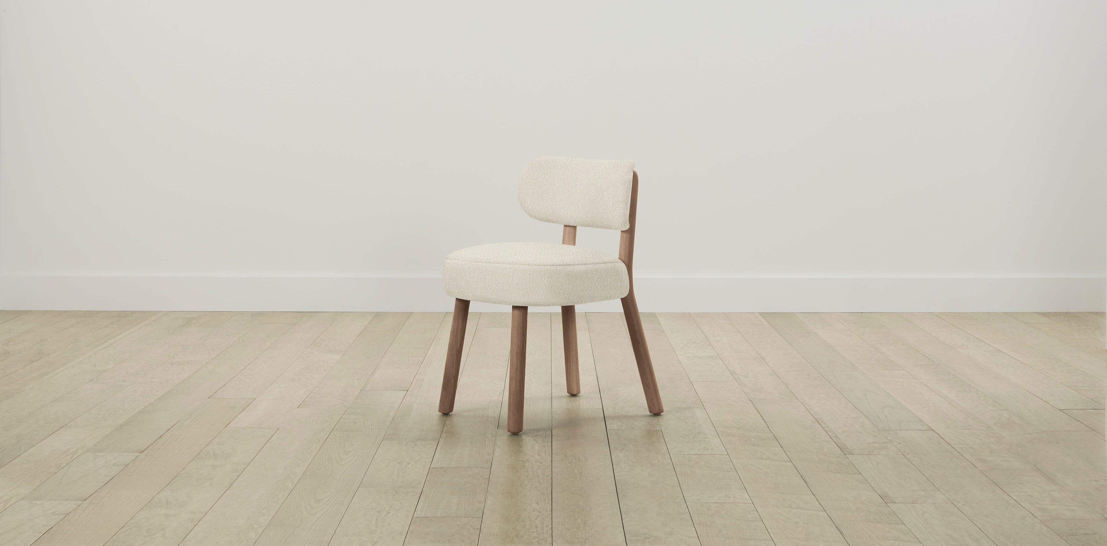 The Jane  - Italian Bouclé White Dining Chair