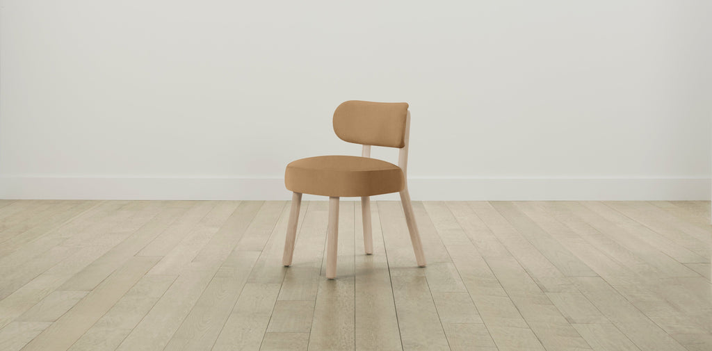 The Jane  - Pebbled Leather Latte Dining Chair