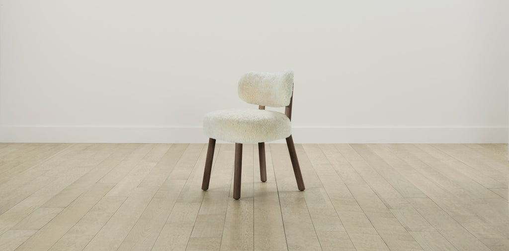 The Jane  - Shearling Ivory Dining Chair