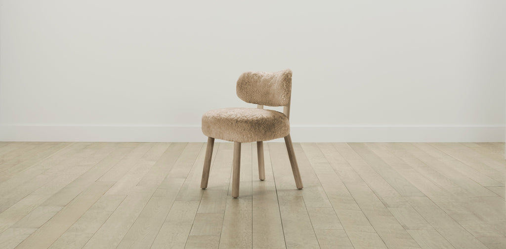 The Jane  - Shearling Toffee Dining Chair