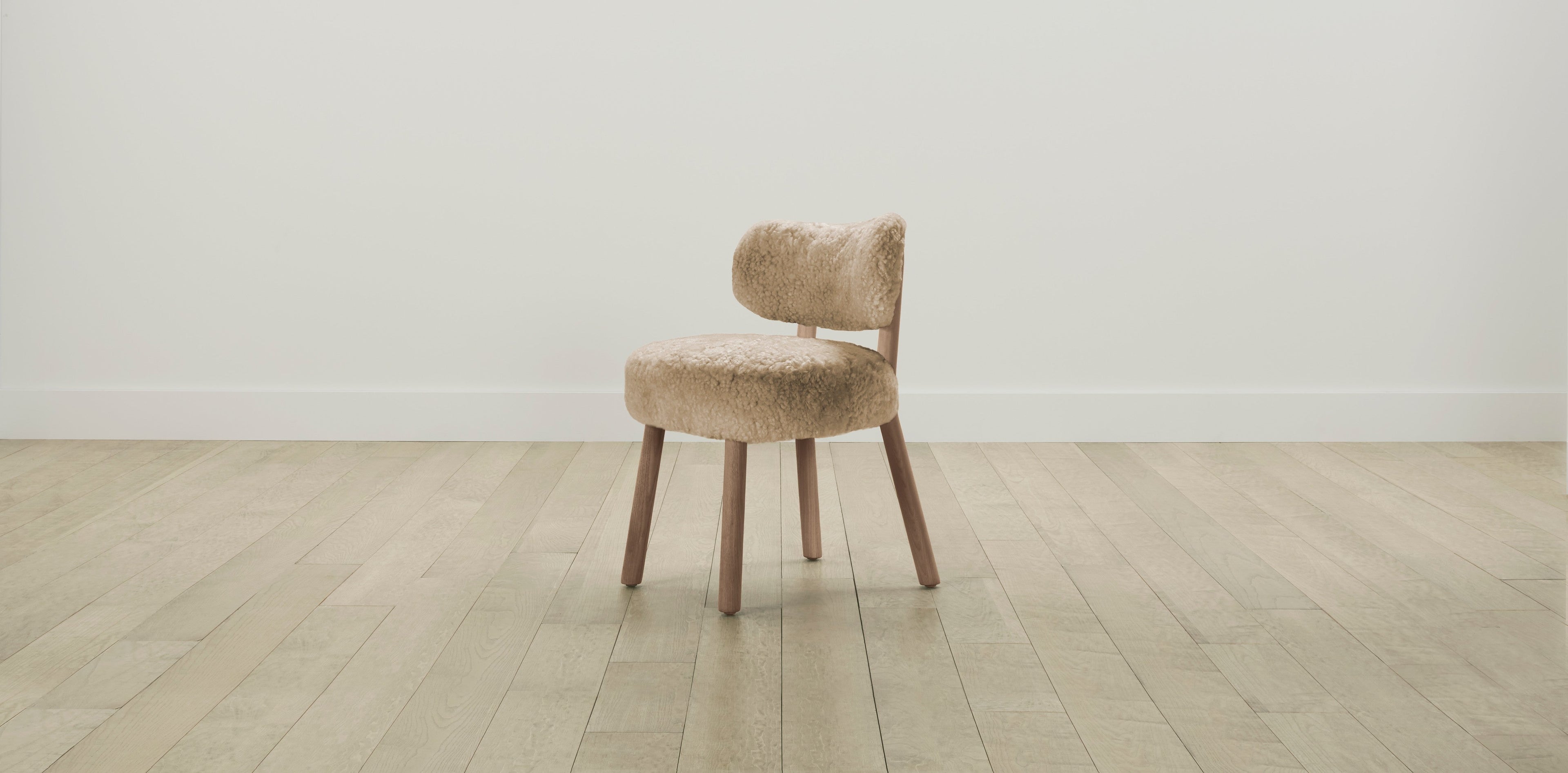 The Jane  - Shearling Toffee Dining Chair