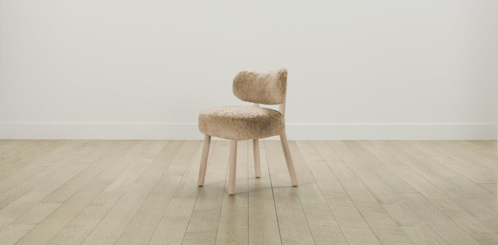 The Jane  - Shearling Toffee Dining Chair