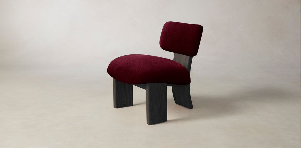 The Kenmare  - Mohair Crimson Chair