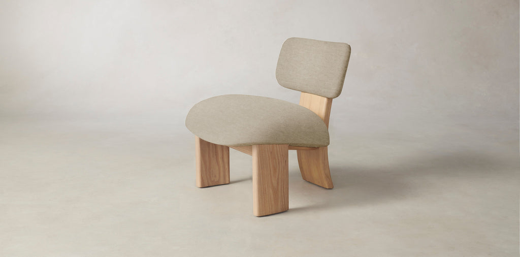 The Kenmare  - Performance Stonewashed Linen Clamshell Chair