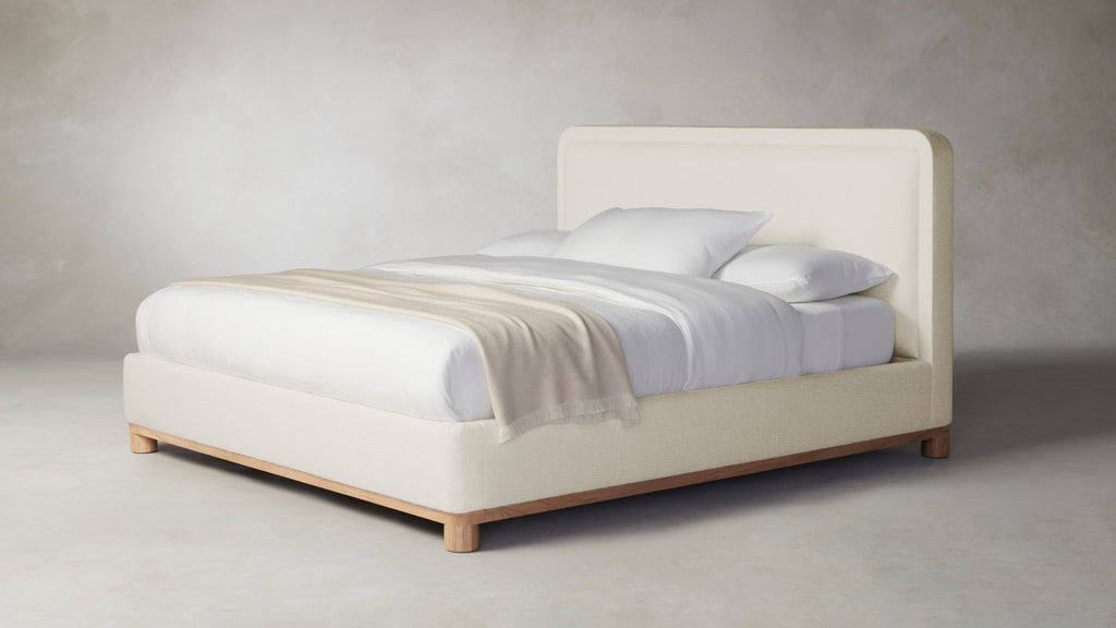 The Kent  - Performance Linen Creme Bed - 41" Headboard