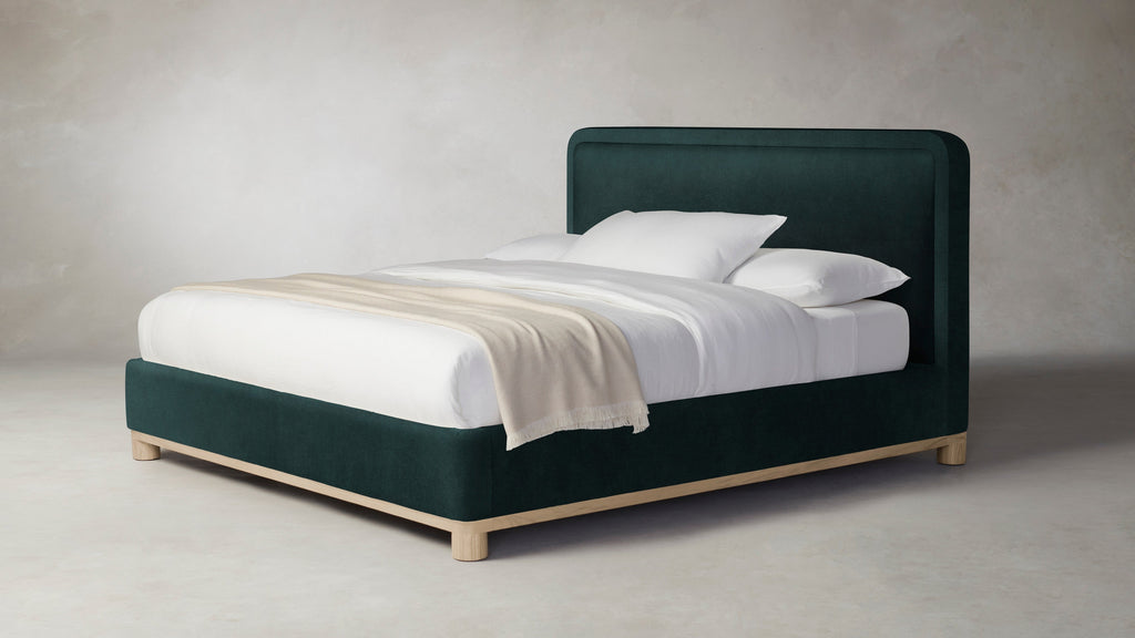 The Kent  - Performance Velvet Emerald Bed - 41" Headboard
