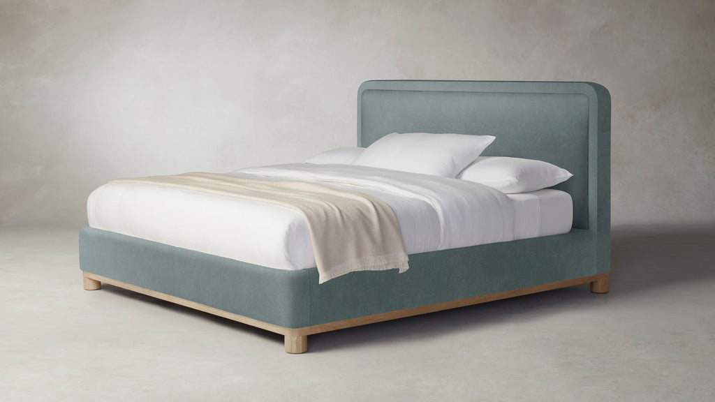 The Kent  - Performance Velvet Seafoam Bed - 41" Headboard