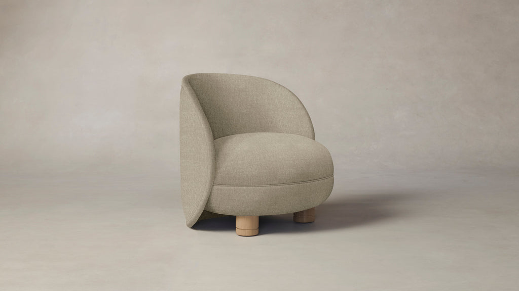 The Laight  - Performance Stonewashed Linen Clamshell Chair
