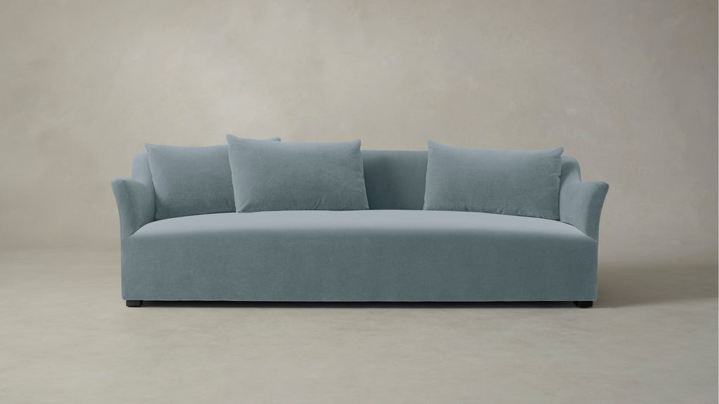 The Lenox  - Performance Velvet Sky Sofa