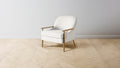 The Leroy  - Belgian Linen Egret Chair