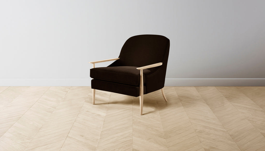 The Leroy  - Mohair Chocolate Chair