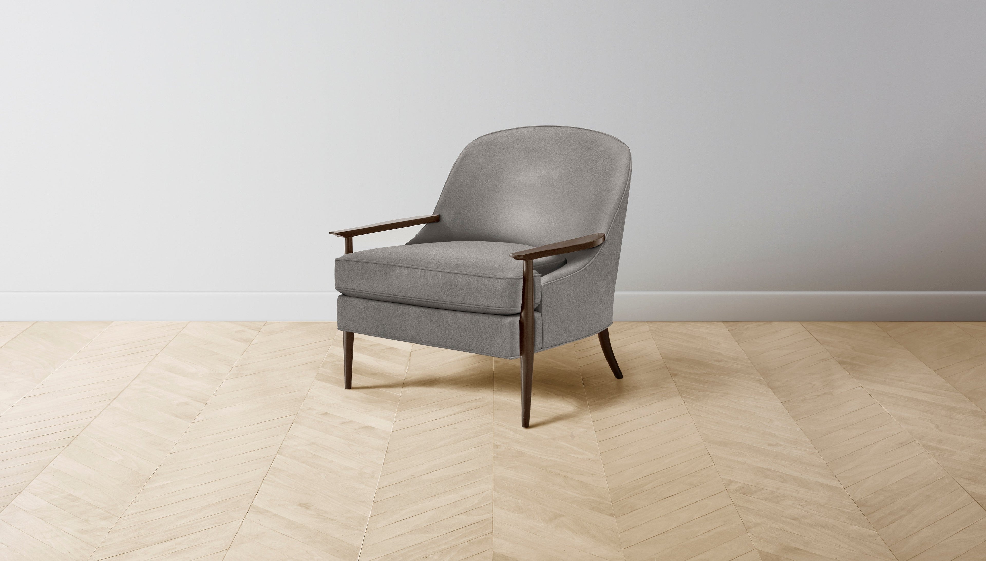 The Leroy  - Nubuck Leather Asphalt Chair