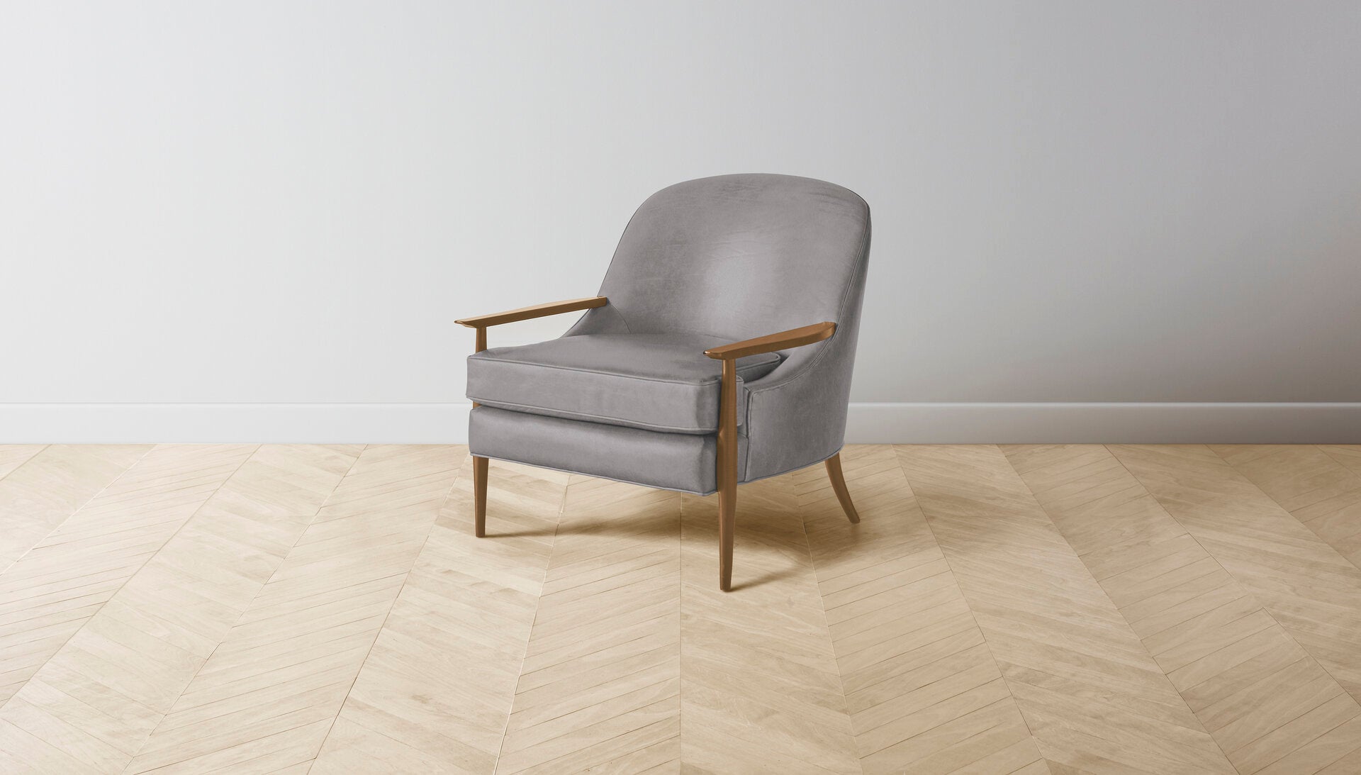 The Leroy  - Nubuck Leather Asphalt Chair - Chair
