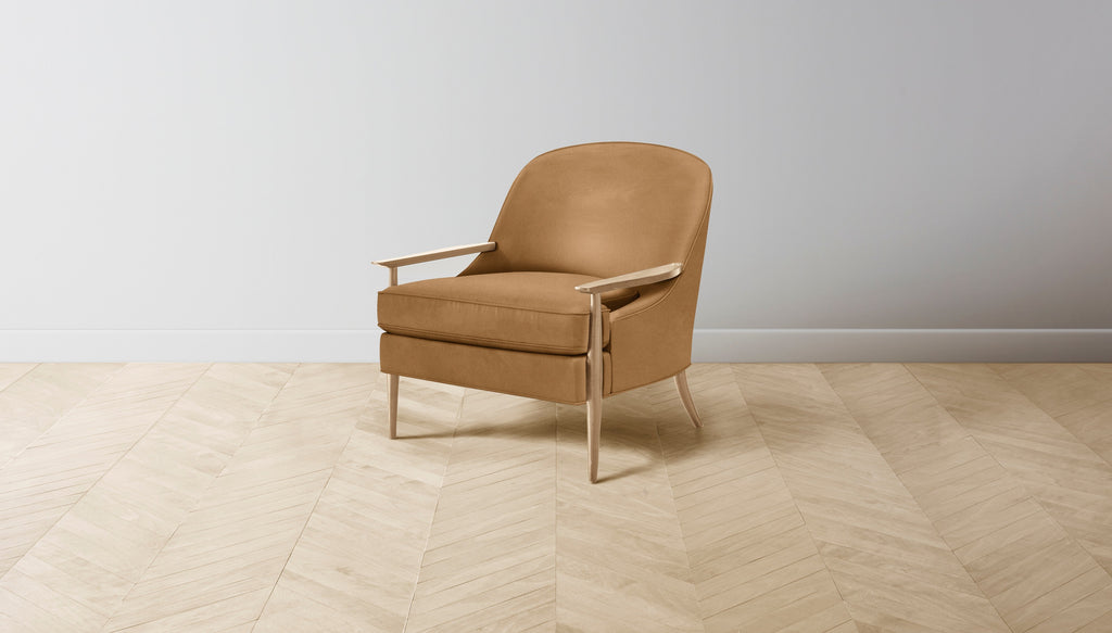 The Leroy  - Nubuck Leather Saddle Chair