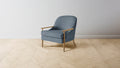 The Leroy  - Performance Stonewashed Linen Chambray Chair