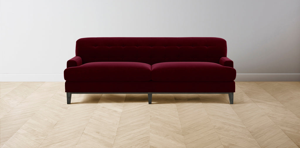 The Ludlow  - Mohair Crimson Sofa