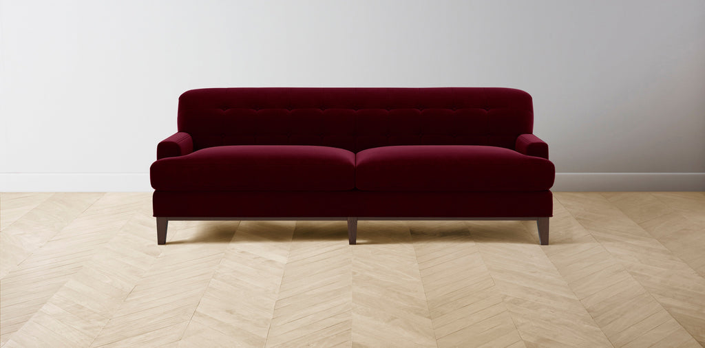 The Ludlow  - Mohair Crimson Sofa