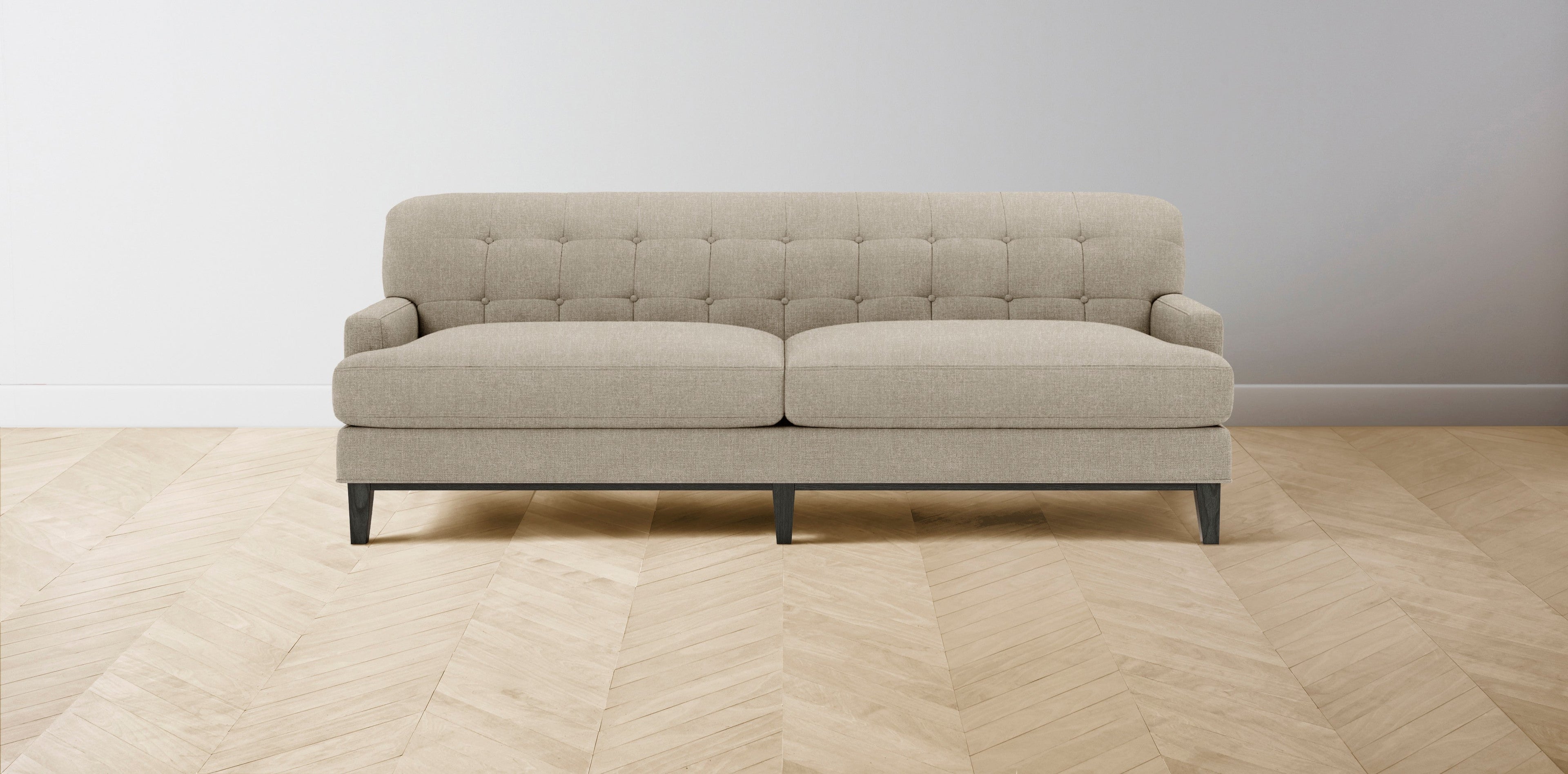 The Ludlow  - Performance Stonewashed Linen Clamshell Sofa