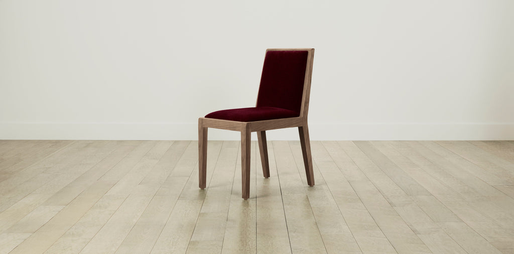 The Madison  - Mohair Crimson Dining Chair