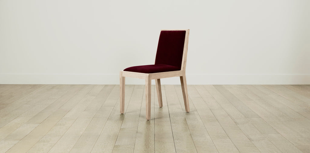 The Madison  - Mohair Crimson Dining Chair