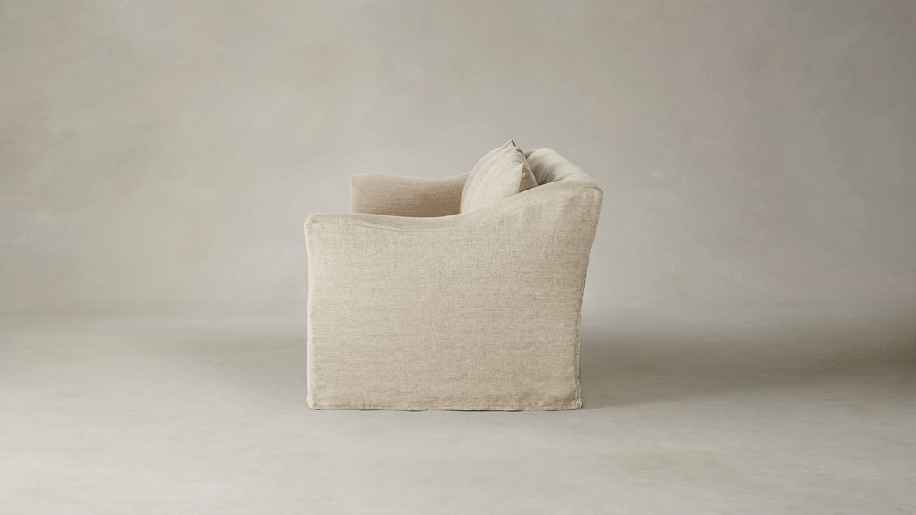 The Leonard  - Performance Stonewashed Linen Clamshell Sofa