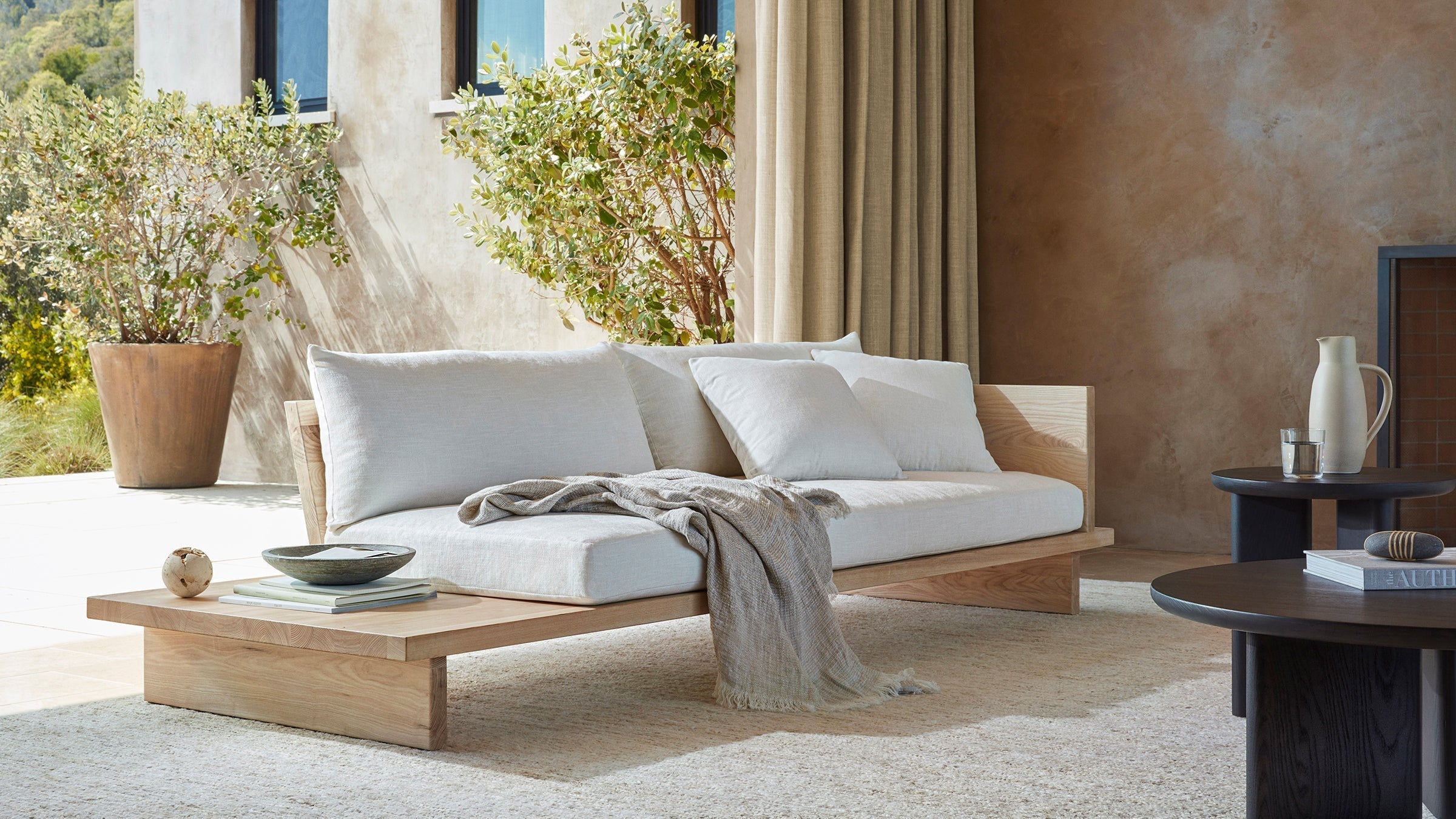 The Muir Arm on Right - Performance Woven Chenille Lace Sofa