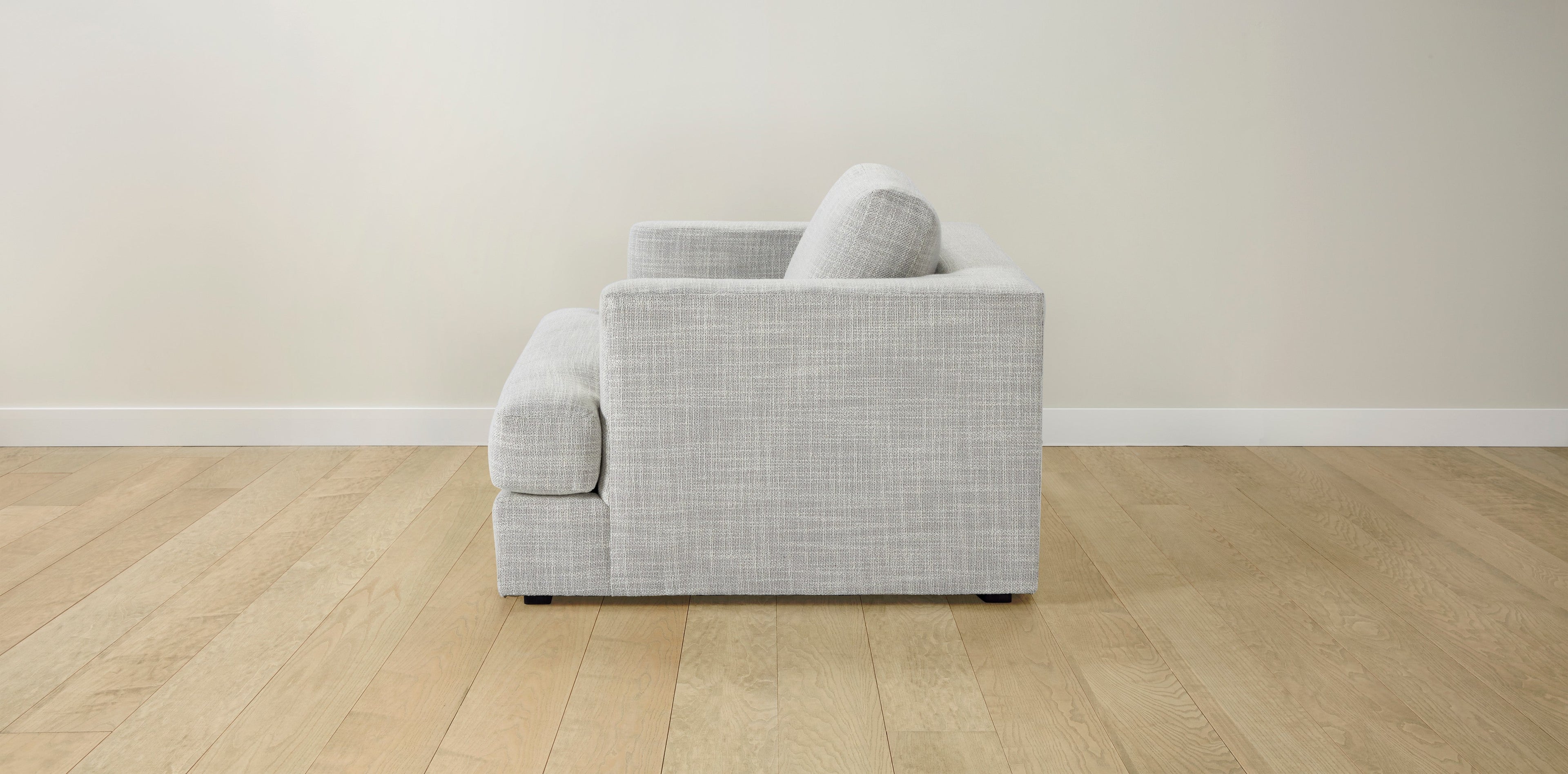The Varick  - Performance Textured Tweed Dove Chair and a Half