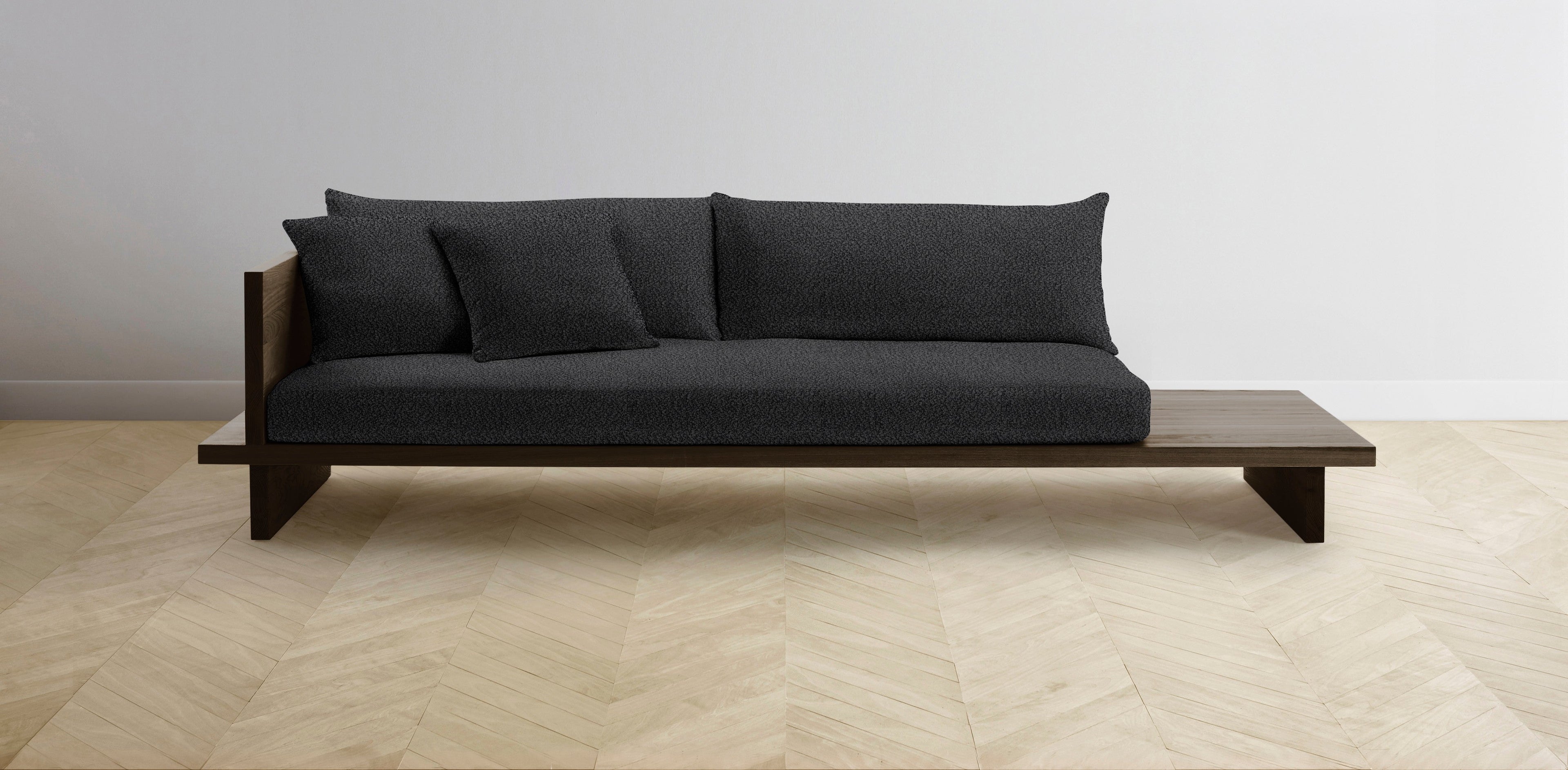 The Muir Arm on Left - Italian Bouclé Storm Sofa
