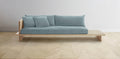 The Muir Arm on Left - Mohair Slate Blue Sofa
