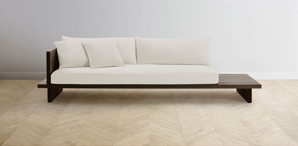 The Muir Arm on Left - Performance Linen Oyster Sofa