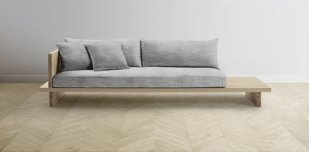 The Muir Arm on Left - Performance Textured Tweed Alpine Sofa