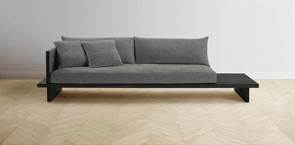 The Muir Arm on Left - Performance Tweed Smoke Sofa